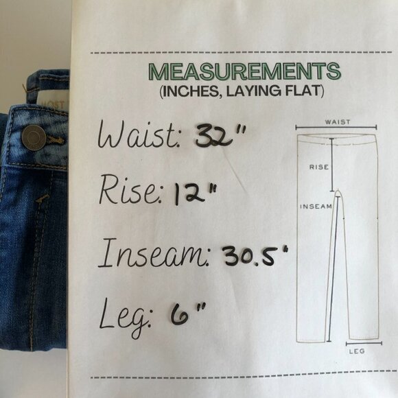 Most Wanted High Rise Slim Straight Leg Distressed  Denim Jeans Junior's Size 11 - Picture 13 of 13